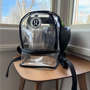 Lululemon Clear Backpack with Black Accents 10L